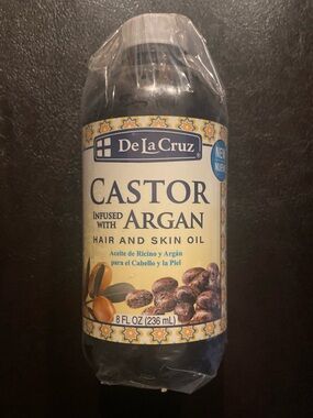 NEW De La Cruz Castor + Argan Oil Blend 8oz | Hair Growth & Skin Glow✨